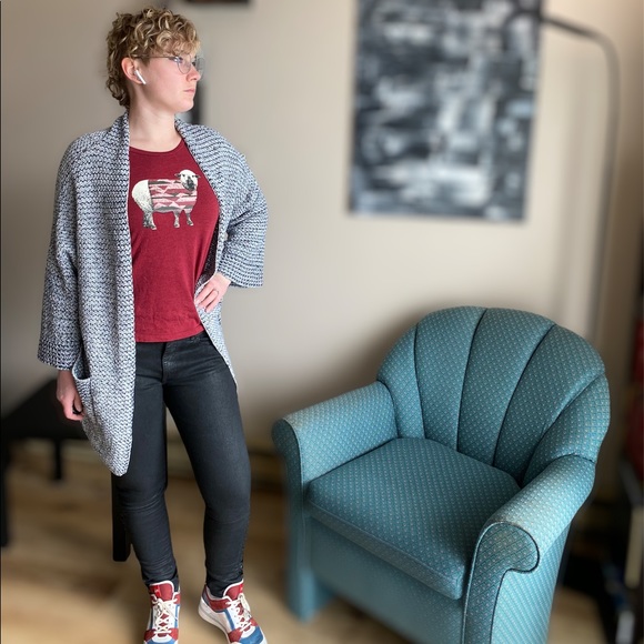 Zara 3/4 Sleeve Slouchy Knit Cardigan. Like New! - Picture 2 of 12